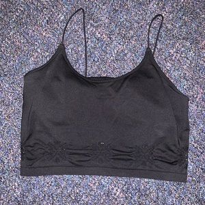 Colsie Long Line Crochet Detail Bralette